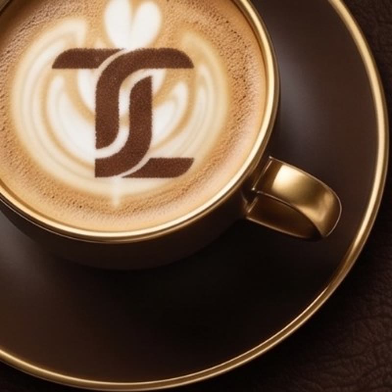 A latte with the Tabl0 monogram poured into the foam